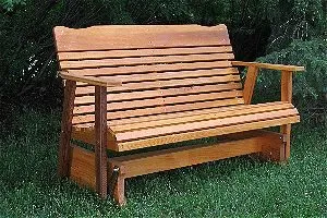 Kilmer Creek 4ft Cedar Porch Glider stained Finish, Amish Crafted