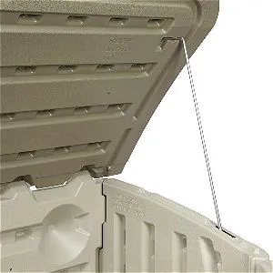 Rubbermaid Outdoor Horizontal Storage Shed Lid Hinge Detail