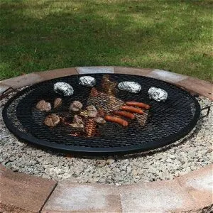 Sunnydaze X-Marks Fire Pit Cooking Grill, 40 Inch