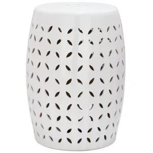 Safiveh Lattice Petal Stool - the Best Ceramic Garden Stools Around!
