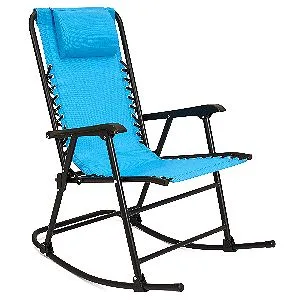Best Choice Products Foldable Zero Gravity Rocking Patio Recliner Chair
