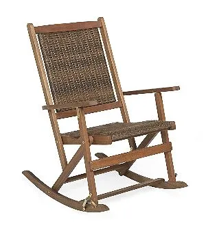 Claytor Folding Eucalyptus Outdoor Rocker