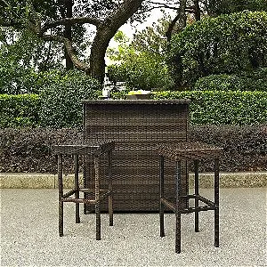 Crosley Furniture Palm Harbor Bar Stools w Optional Bar Set