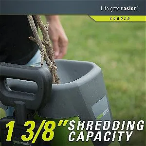 Greenworks 15 Amp Electric Shredder & Chipper 24052