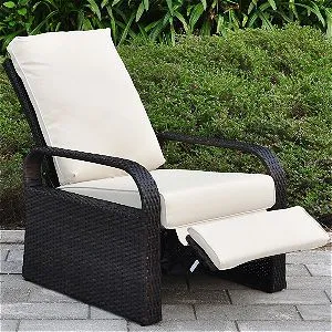 ART TO REAL Outdoor Wicker Recliner