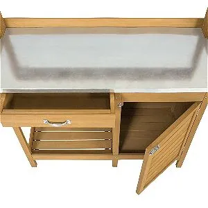 Best Choice Products Metal Tabletop Potting Bench Work Station