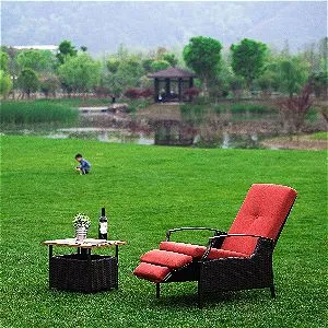 NatureFun Wicker Adjustable Recliner