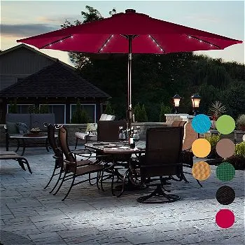 Sundale Patio Umbrella with Solar LED Lights