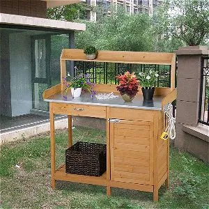 Topeakmart Outdoor Garden Potting Bench