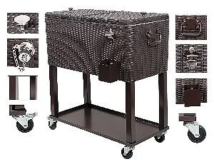 UPHA 80 Quart Rolling Ice Chest