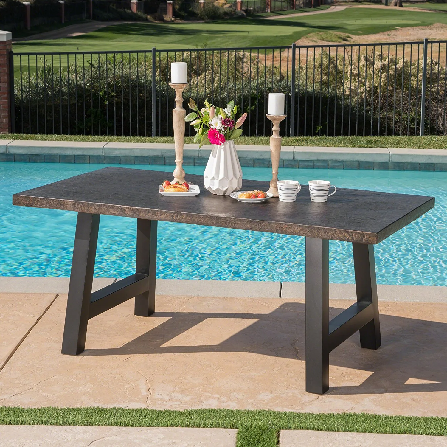 Great Deal Furniture Doris Concrete Dining Table