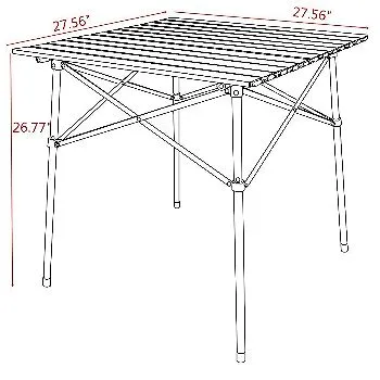 Timber Ridge Roll Up Table Dimensions
