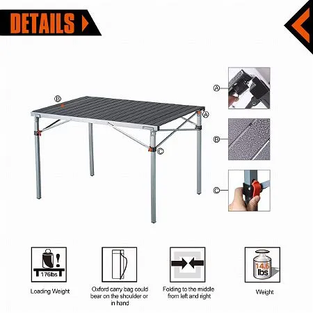 KingCamp Roll Up Table Details