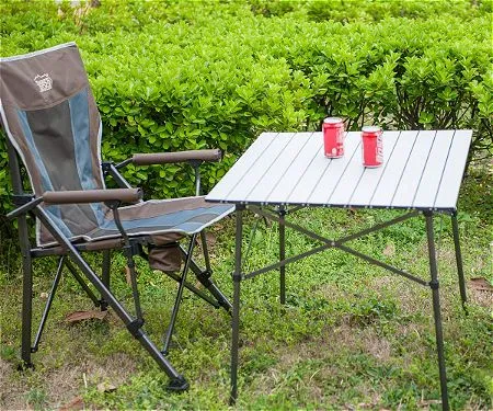 Timber Ridge Portable Roll-Up Aluminum Camping Folding Table