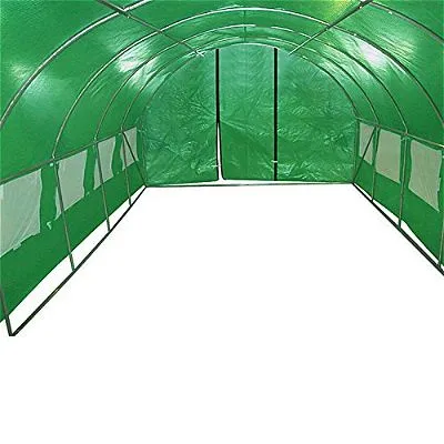 Quictent Galvanised 2 Door Portable Greenhouse Interior Environment