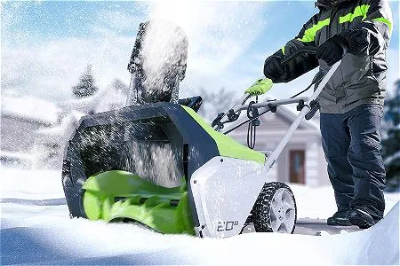 Greenworks 20-Inch 13 Amp Corded Snow Thrower 2600502