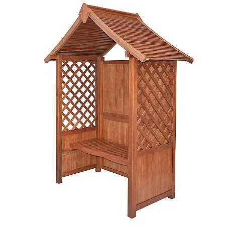 Rowlinson English Garden Wood Arbor with Bench
