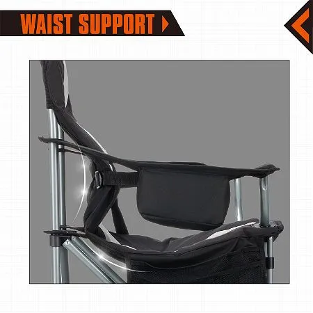 KingCamp Beach Chair Heavy Duty Lumbar Back Support Oversized Quad Arm