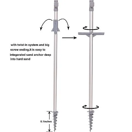 Snail Beach Umbrella Screw Anchor