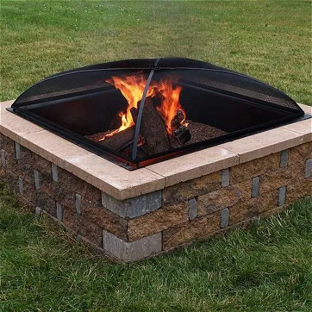 Sunnydaze Square Fire Pit Spark Screen Cover