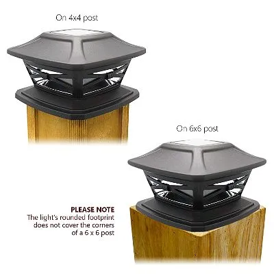 Davinci Solar Post Lights on 4x4 and 6x6 posts