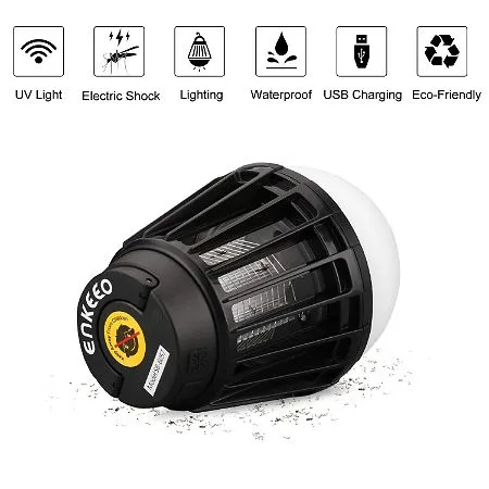 ENKEEO 2-in-1 Camping Lantern Bug Zapper