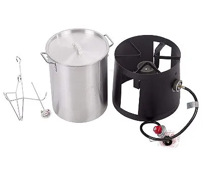 FDW Portable Propane Cooker with 30-Quart Outdoor Turkey Fryer Kit