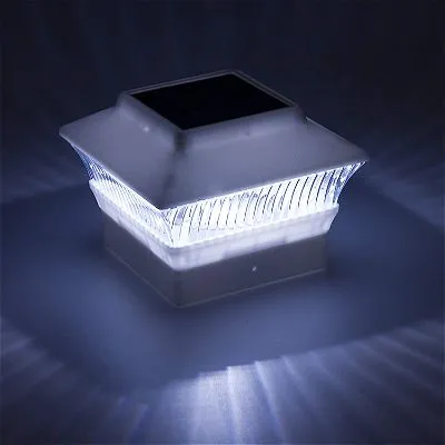 GreenLighting 6 Pack Solar Power Square Outdoor Post Cap Lights for 4x4 PVC Posts