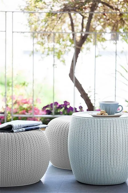 Keter Urban Knit Pouf Set
