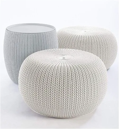 Keter Urban Outdoor Pouf Set