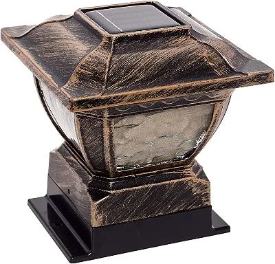 Paradise GL28998BZ Solar LED Post Cap Light