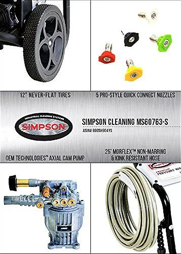 Simpson Cleaning MS60763-S Pressure Washer Features