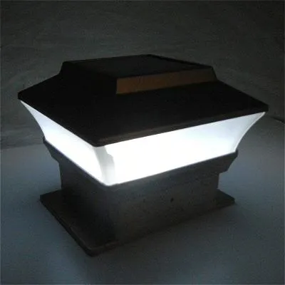 iGlow 8 Pack Copper Outdoor Garden 4 x 4 Solar LED Post Deck Cap