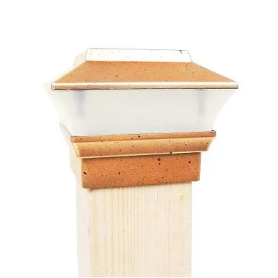 iGlow Copper Outdoor Garden 4 x 4 Solar LED Post Deck Cap